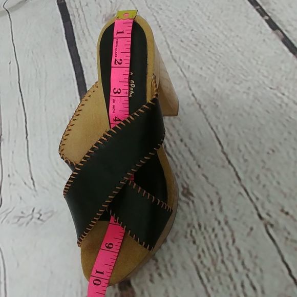 Seychelles Black Platform Sandal Heels 11 - Picture 9 of 9